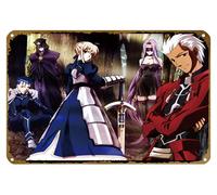KNIOIL Caster (Fate/stay Night), Lancer Rider Archer Fate/stay Night, Saber (Fate Series), Fate Series, Anime Vintage Poster Vintage Metal Tin sign Art Wall Decoration Gift 8x12 in