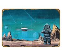 KNIOIL forbidden Planet Action Adventure Sci fi Robot Spaceship Movie Poster Vintage Metal Tin sign Logo Family Club Bar Cafe Bedroom Art Wall Decoration Gift 8x12 inches