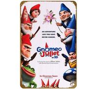 KNIOIL Gnomeo and Juliet (#3 of 17) An adventure like you have never gnome. 2011 Poster Vintage Metal Tin sign Logo Family Club Bar Cafe Bedroom Art Wall Decoration Gift 8x12 inches