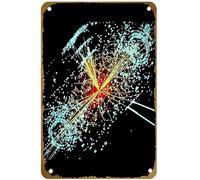 KNIOIL Large Hadron Collider. CMS Detector, a Possible Appearance of The Higgs Boson. Poster Vintage Metal Tin sign Logo Family Club Bar Cafe Bedroom Art Wall Decoration Gift 8x12 inches