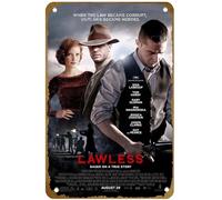 KNIOIL Lawless (#10 of 14) When the law becomes corrupt, outlaws became heroes. 2012 Movie Poster Vintage Metal Tin sign Logo Family Club Bar Cafe Bedroom Art Wall Decoration Gift 8x12 inches