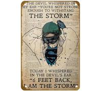 KNIOIL Nurse The Devil Whispered In My Ear Youre Not Strong Enough To Withstand The Storm Poster Vintage Metal Tin sign Logo Family Club Bar Cafe Bedroom Art Wall Decoration Gift 8x12 inches