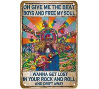 KNIOIL Oh Give Me The Beat Boys And Free My Soul I Wanna Lose Myself I Rock And Roll Your Poster Vintage Metal Tin sign Logo Family Club Bar Cafe Bedroom Art Wall Decoration Gift 8x12 inches