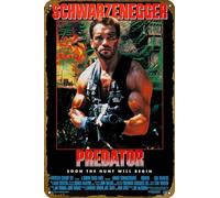 KNIOIL Predator Movie Poster Classic 80's Vintage Metal Tin Sign Home Kitchen Bar Cafe Club Cave Vintage Art Wall Decor Gift 8x12 Inch.
