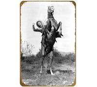 KNIOIL Roll On Texas Moon, Roy Rogers With Trigger The Horse, 1946 Poster Vintage Metal Tin sign Logo Family Club Bar Cafe Bedroom Art Wall Decoration Gift 8x12 inches