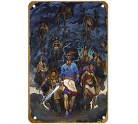 KNIOIL RuneQuest: Roleplaying in Glorantha, Heroes of Orlanth by Andrey Fetisov Poster Vintage Metal Tin sign Logo Family Club Bar Cafe Bedroom Art Wall Decoration Gift 8x12 inches