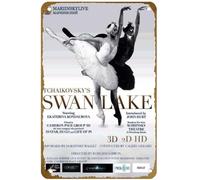 KNIOIL Swan Lake 3D - Live from the Mariinsky Theatre Movie Poster Vintage Metal Tin sign Logo Family Club Bar Cafe Bedroom Art Wall Decoration Gift 8x12 inches