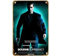 KNIOIL The Bourne Supremacy (#3 of 6) They stole his identity. Now he wants it back. 2004 Movie Poster Vintage Metal Tin sign Logo Family Club Bar Cafe Bedroom Art Wall Decoration Gift 8x12 inches