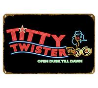 KNIOIL Titty Twister Club from Dusk Till Dawn Poster Vintage Metal Tin sign Logo Family Club Bar Cafe Bedroom Art Wall Decoration Gift 8x12 inches