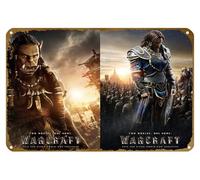 KNIOIL warcraft Beginning Fantasy Action Fighting Warrior Adventure World 1wcraft Monster Creature Ogre Knight Armor Poster Vintage Metal Tin sign Art Wall Decoration Gift 8x12 inches