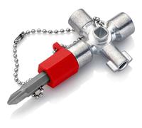 KNIPEX Control Cabinet Key for All Standard Cabinets and Shut-Off Systems 44 mm, 00 11 02