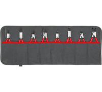 Knipex 00 19 58 V01 Circlip Plier in Tool Roll, Black/Red/Silver, Set of 8 Piece