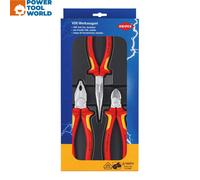 Knipex 00 20 12 Elektro VDE Insulated 3 Piece Plier Set