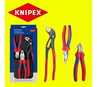 Knipex 00 20 09 V01 3 Piece Plier Set 03 02 180 Cutter 70 02 160 Cobra 87 01 250