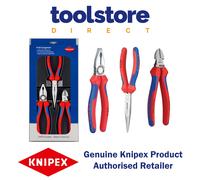 KNIPEX 002011 3 Piece Plier Assembly Set (Combination + Snipe Nose + Diagonal)