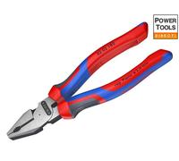 Knipex 02 02 180 SB High Leverage Combination Pliers Multi-Component Grip 180Mm