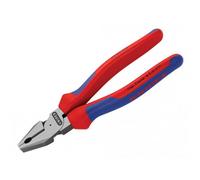 Knipex 02 02 Series High Leverage Combination Pliers, Multi-Component Grip Multi Colour (180mm)