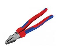Knipex 02 02 Series High Leverage Combination Pliers, Multi-Component Grip Multi Colour (225mm)
