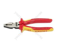 KNIPEX 02 08 180UKSBE VDE Fully Insulated High Leverage Combination Pliers, 180m