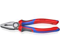 Knipex 03 02 200 Combination Plier with Soft Handle, Red/Blue/Silver, 200 mm