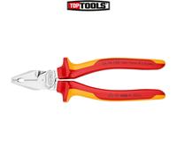 KNIPEX Combination Pliers Chrome-Plated Insulated with Multi-Component Grips, VDE-Tested 180 mm, 03 06 180