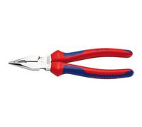 KNIPEX 08 25 185 SB Needle-Nose Combination Pliers with multi-component grips chrome-plated, 185mm