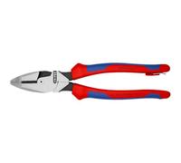 KNIPEX 09 02 240 T Lineman's Pliers American Style Black atramentized with Multi-Component Grips, with Integrated Tether Attachment Point for a Tool Tether 240 mm