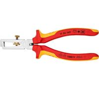 Knipex 11 06 160 Insulation Stripper With Opening Spring, Universal Insulated With Multi-Component Grips, Vde-Tested Chrome-Plated
