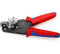 KNIPEX 12 12 02 Precision Insulation Stripper with adapted blades burnished with multi-component grips 195 mm Red