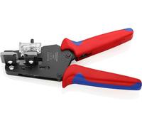 KNIPEX 12 12 11 Precision Insulation Stripper with adapted blades burnished with multi-component grips 195 mm Red