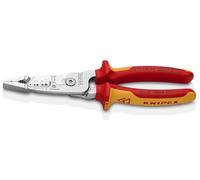KNIPEX 13 76 200 ME WireStripper Metric Version Insulated with Multi-Component Grips, VDE-Tested Chrome-Plated 200