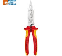 Knipex Pliers for Electrical Installation chrome-plated, insulated with multi-component grips, VDE-tested 200 mm 13 86 200