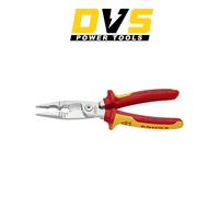 KNIPEX Pliers for Electrical Installation Self-Service Card Chrome-Plated Insulated with Multi-Component Grips, VDE-Tested 200 mm, 13 86 200 SB