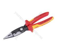 KNIPEX 13 88 200UKSBE Fully Insulated Electricians Universal Installation Pliers
