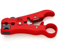Knipex Wire Stripping Tool 16 60 06 SB - Coax & Data Cables, RG59/6/7/11, 125 mm, Integrated Blade