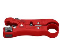 KNIPEX Wire Stripping Tool for Coax and Data Cable, 125 mm, RG 59, RG 6, RG 7, RG 11, Integrated Blade, Wire Stripper, 16 60 06 SB