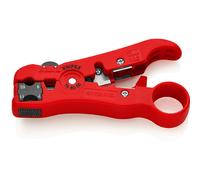KNIPEX Wire Stripping Tool for Coax and Data Cable, 125 mm, RG 59, RG 6, RG 7, RG 11, Integrated Blade, Wire Stripper, 16 60 06 SB