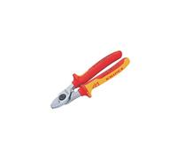 Knipex Cable Shears chrome-plated, insulated with multi-component grips, VDE-tested 165 mm (self-service card/blister) 95 16 165 SB