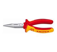 KNIPEX - 25 08 160 SBA Tools - Long Nose Pliers with Cutter, 1000V Insulated (2508160SBA)