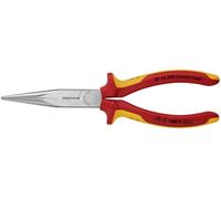 Knipex 26 16 200 200 mm Snipe Nose Side Cutting Pliers (Stork Beak Pliers) Vde Insulated With Multi-Component Grips