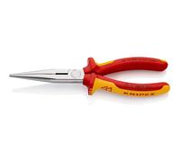 KNIPEX 26 16 200 Snipe Nose Side Cutting Pliers (Stork Beak Pliers) chrome plated insulated with multi-component grips, VDE-tested 200 mm