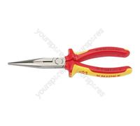 KNIPEX 26 18 200UKSBE VDE Fully Insulated Long Nose Pliers, 200mm