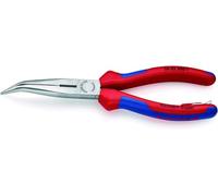 KNIPEX 26 22 200 T Snipe Nose Side Cutting Pliers (Stork Beak Pliers) with tether attachment point black atramentized with multi-component grips, with integrated tether attachment point for a tool tether 200 mm