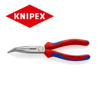 KNIPEX 2622200 Snipe Nose Side Pliers multi-component grip atramentized 200 mm