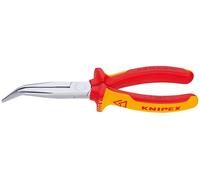 KNIPEX 2626200 VDE Flat Round Pliers, Curved 200 Mm