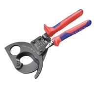Knipex 280mm Ratchet Action Cable Shears With Multi-Component Grip For Easy Cutting
