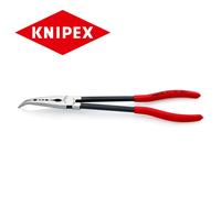 KNIPEX Long Reach Needle Nose Pliers with Transverse Profiles with Plastic Coating 280 mm, 28 81 280