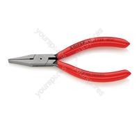 KNIPEX 37 11 125 Flat Nose Pliers for precision mechanics plastic coated black a