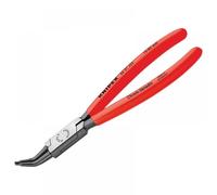 Knipex Circlip Pliers for internal circlips in bore holes 45° bent black atramentized, plastic coated 310 mm 44 31 J42