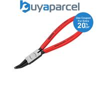 Knipex Circlip Pliers for internal circlips in bore holes 45° bent black atramentized, plastic coated 310 mm 44 31 J42